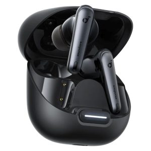 هدفون بلوتوثی انکر مدل Soundcore Liberty 4 NC با نویز کنسلینگ فعال (ANC)، درگاه شارژ USB Type-C، پشتیبانی از فرمان لمسی، مقاوم در برابر پاشش آب